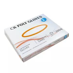 CK폴리글러브 L 200매 비멸균 위생장갑 일회용 비닐장갑 가정용 연구용 병원용