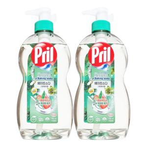 프릴 주방세제 본품 베이킹소다 그린 허브향 700mL x 2개