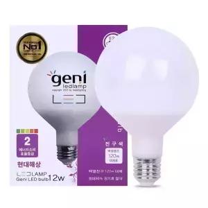 볼전구 GENI 12W 전구색 GML-G9512LL-K KS C 7651 220V/50HZ
