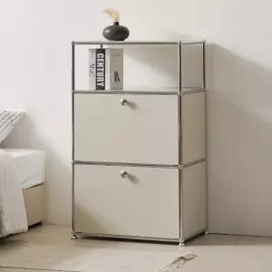파로마 아스터 철제 선반 수납장 630 3단_웜그레이