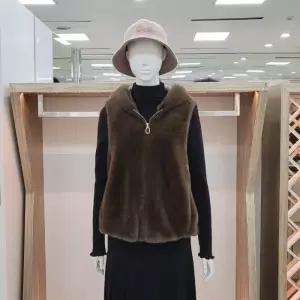 해리앤DP01인조밍크퍼후드집업베스트대동백화점무스탕조끼YQWP6102
