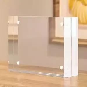 투명 아크릴 액자 자석 4X6인치 탈부착 만화케릭터 굿즈제작 3D 효과 사각 블록 프레임