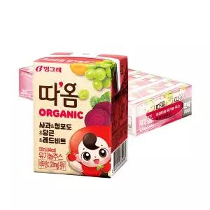 [빙그레] 따옴 유기농주스 사과 120ml 24팩