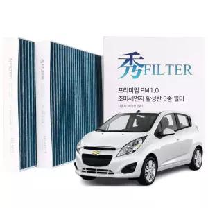 PM1.0 활성탄 에어컨필터 올뉴 스파크 M350 3개