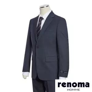 갤러리아 레노마 S/S 멜란지 네이비 솔리드 스판 정장바지 RQAMSP13A