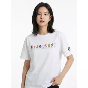 [아웃도어스/디스커버리]디스커버리 공용 타이포 그래픽 티셔츠 DXRS7C043-WHS