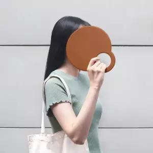 아트박스/페니체 페니체 손부채 휴대용부채 가죽 부채