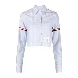[톰브라운][명품] 톰 브라운 26SS 톰브라운 네이비 여성 크롭 셔츠 FLL183O F0660 415