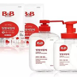 [셀러허브 1]비앤비 아기 젖병세제 거품형용기1개+리필2개 젖병세정제 신생아 주방세제 x2SET(SH) (466076
