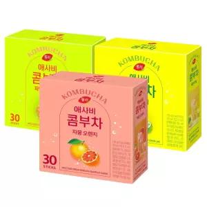 동서 애사비 콤부차 자몽오렌지 30T+파인애플망고30T+레몬라임30T