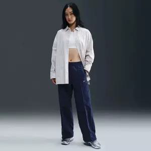(국내매장판) 나이키 에브리씽 우븐 미드라이즈 오픈 헴 네이비 팬츠 FQ3589-410