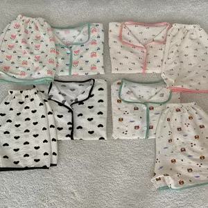 3pcs 썸머 파자마 세트 (4 color) ‘반팔+반바지+긴바지set’