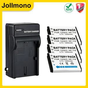 1200mAh NP-110 배터리 + CASIO EX-ZR10 ZR15 ZR20 Z2000 적합 용 충전기