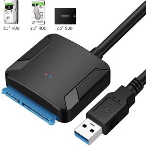 USB 3.0-SATA 3 케이블 Sata-USB 어댑터 변환 지원 2.5/3.5 인치 외장 SSD HDD 하드 드라이브 연결