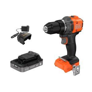 블랙 데커 드릴 20V MAX POWERCONNECT 무선 브러시리스 파워 드릴 드라이버 2AH 배터리 충전기 더블 엔드 드라이버 비트 LED 라이트 인체공학적 그립 경량 BLD782D1