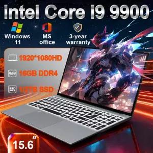 2026년형 새로운 인텔 코어 i9 9900 휴대용 노트북 컴퓨터 6GB DDR4 TB/2TB SSD 윈도우 프로 오피스 게이밍