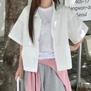[빅사이즈]이블렛 류테프 스트링 반팔 윈드자켓 제이스타일