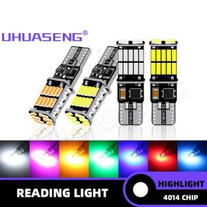 UHUASENG 2PCS T10 Led W5W 전구 H6W BA9S H21W 194 T4W 인테리어 주차 테일 자동차 조명 신호 램프 12V 앰