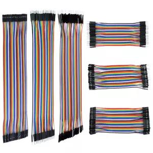 메두 240pcs 다색 점퍼 리본 케이블 20cm 브레드보드 프로토타이 와이어 40핀 M-M M-F F-F 키트 8 및 4
