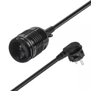 현대일렉트릭 1구 16A 연장코드 멀티탭 블랙 (1.5m) HDCB-315B /밀알