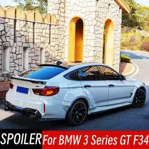 2013- BMW 호환 3 시리즈 GT F34 리얼 카본 파이버 리어 윈도우 루프 스포일러 윙 자동차 외장 튜닝 액세서