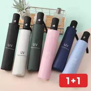 양산 완전자동 우양산 암막 접이 UV 차단 여성 휴대 경량