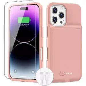 배터리 케이스 맥세이프 대용량 미니 아이폰 16 프로용 BOPS 초슬림 15W 고속 8500mAh 휴대용 충전기 360°
