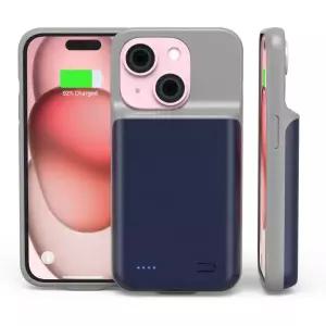 배터리 케이스 가벼운 미니 무선충전 아이폰 15용 충전기 6.1인치 6800mAh 타입 - C 초슬림 보호 충전 휴대