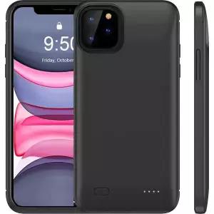 배터리 케이스 무선충전 맥세이프 미니 iPhone 11용 6.1인치 8000mAh 충전 슬림 휴대용 보호 확장 충전기