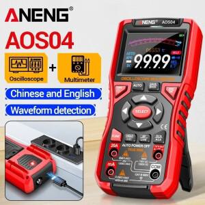 ANENG AOS04 2 in 1 디지털 오실로스코프 멀티미터 10Mhz 50MS/s 실험실 오실로스코프 전기 수리용 오실로