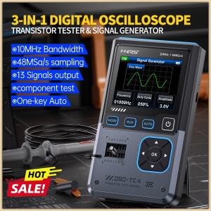 FNIRSI DSO-TC4 3-IN-1 디지털 오실로스코프 10MHz 대역폭 48Ms/s 샘플링 속도 트랜지스터 다이오드 테스터