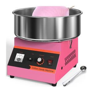 MHT2 전기 솜사탕 기계 1000W 상업용 복고풍 사탕 치실 제조기(설탕 국자 및 스테인레스 스틸 그릇 포함)