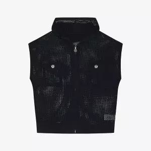 [하프클럽/신원아울렛]후드 메쉬 슬리브리스 집업 베스트 BMVCE2924 B