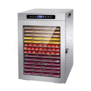 14단 트레이 식품 건조기 과일 건조기 스테인리스 스틸 기계 1200W 가정용 야채 과일 건조기 디지털 타이머