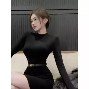 여성 스커트 미니 가을 하객 아울렛 조끼 타이트 힙업 여 이른 긴팔 초련 admr3