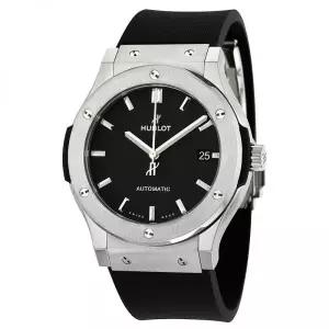Hublot 위블로 클래식 퓨전 오토매틱 블랙 다이얼 러버 남성용 45mm 시계