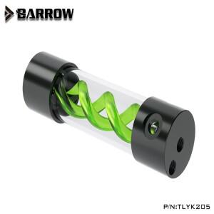 BARROW 이중 나선 T- 원통형 수냉식 탱크 POM  PMMA 블랙 커버 5V 라이트 TLY55205 255mm X 50mm