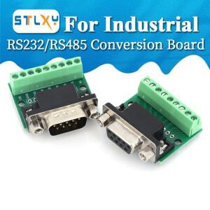 Stlxy DB9 수 암 어댑터 신호 터미널 모듈 RS232 RS485 9 핀 홀 커넥터