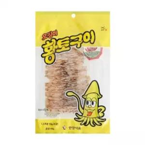 오징어 황토 구이 조미 건어포 캠핑 여행 간식 안주 고추장 포함 40g 1봉