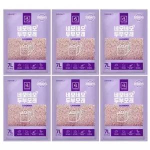 반려묘모래 고양이모래 두부모래 라벤더 반려묘 애묘 화장 7L 6P