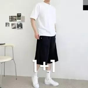 의류 남성바지 밴딩바지 스트릿 슬림 청 남자바지 9부 7부