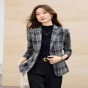 여친 모직 빈티지 오피스룩 추천 정장 자켓 연카라 코트 봄가을 상의 긴팔 SPO마켓3