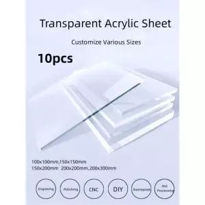 투명 릴 시트 DIY 0 박스 디스플레이 가공 유리 수제 플렉시 0cmx 0cmx mmx 0pcs