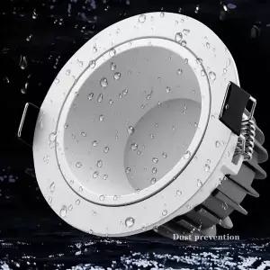 매립등 원형 LED 다운라이트 IP65 방수 눈부심 방지 SIM 5W 7W 15W 24W 34W 알루미늄 AC85-265V 욕실 주방