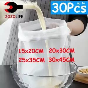 철망 스텐 메쉬망 1/30개 100 메쉬 두유 나일론 필터 백 너트 밀크 네트 요거트 차 커피 오일 식품 프레스