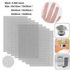 철망 스텐 메쉬망 1Pcs 304 Stainles 스틸 메쉬 폭 식품 필터 메탈 그물 여과 짠 와이어 시트 스크리닝 홈