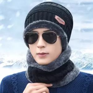비니모자 넥워머 세트 겨울 스포츠 방한 털모자 겨울털모자 자전거방한모 (WD03305)