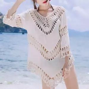 펀칭 미니원피스 - 비키니 커버업 로브 비치가디건 비치원피스 수영복커버업 (W4603E9)