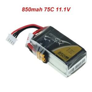 RC FPV 레이싱 드론 쿼드콥터용 1PC Tattu LiPo 충전식 배터리 850mAh 11.1V 75C 3S