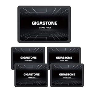 기가스톤 SATA SSD 256GB(5팩) 2.5인치 520MB/s 업그레이드 노트북 PC 메모리 및 스토리지 PS4 HDD 교체 내장 솔리드 스테이트 하드 드라이브 III SLC 캐시 3D NAND 게임 프로 성능